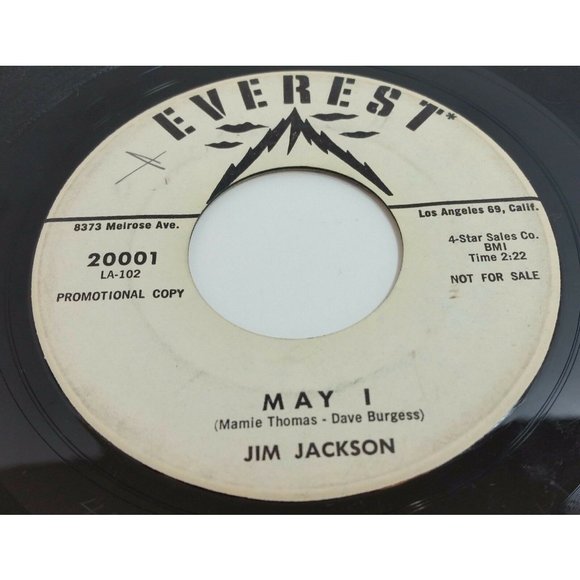 Jim Jackson Foldin Money May I 45 R&B Vinyl Record Everest 20001 Promo F-oldin' - Picture 2 of 3
